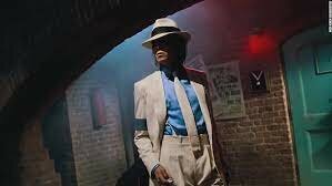 Michael Jackson does the moonwalk