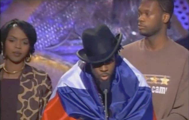 The Fugees’ album, The Score, wins two Grammys and debuts at number one