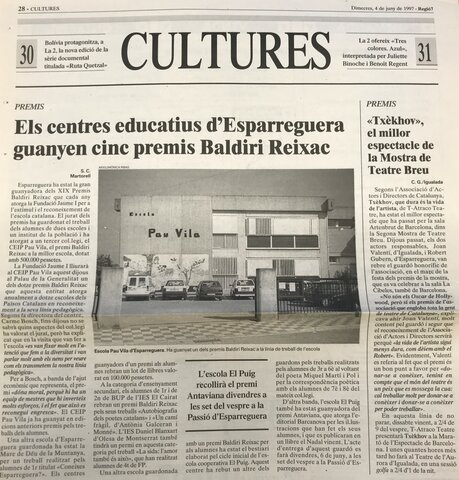 Premi Baldiri Reixac pel compromís dels educadors en la innovació educativa