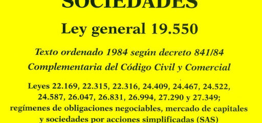 SANCION DE LA LEY 19.550 - SOCIEDADES