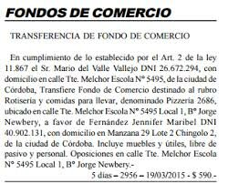 TRANSFERENCIA DE FONDO DE COMERCIO