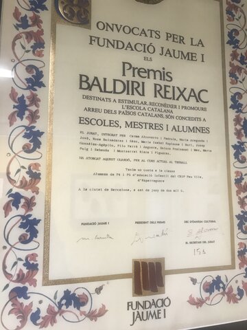 Premi Baldiri Reixac al treball de P4 i P5: Tenim un conte a la classe!