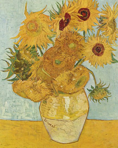 Jarro con doce Girasoles