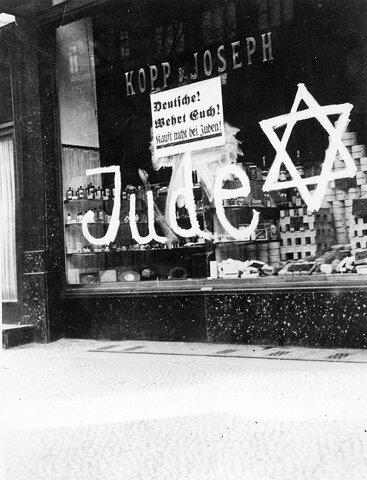 Daniel sees the word “JEW” on his fathers store
