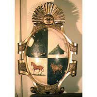 Pintó un Escudo Nacional por encargo del gobernador