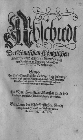 Carles I signa la pau d'Augsburg.