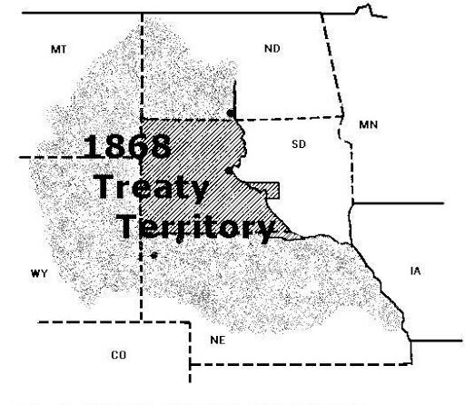 The U.S. and eight native american nations sign the Fort Laramie Treaty