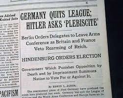 Germany leaves League of Nations