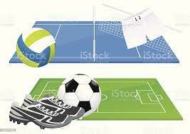 Entraînement de football et de volleyball