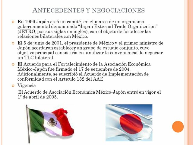 Tratado de Libre Comercio entre México – Japón (1 de Abril de 2005)
