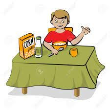 Prendre son petit déjeuner.