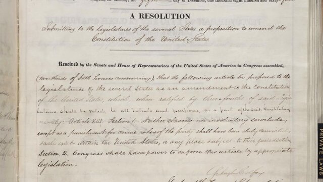 Congress passes the 13th Amendment