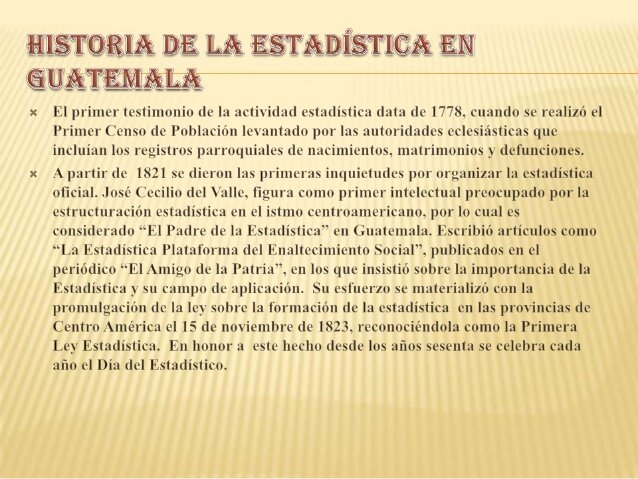 historia de la estadística en Guatemala