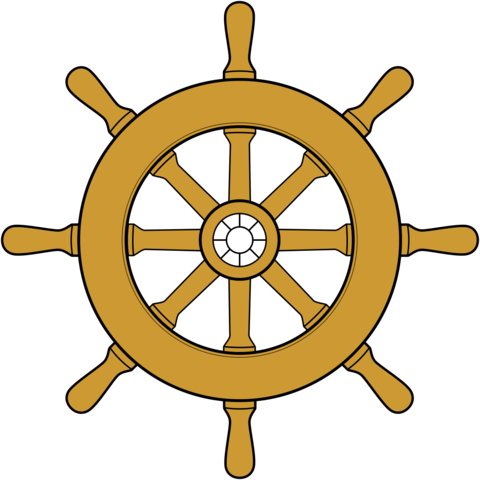 Invención del timón giratorio de barco