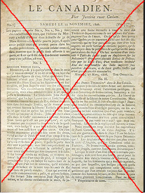 Fin à la publication du journal Le Canadien