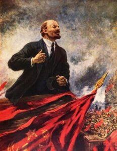 Lenin en una tribuna - A. Gerasimov.