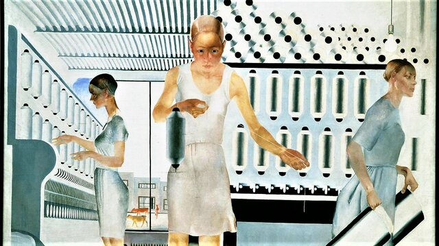 Trabajadores textiles de Alexander Deineka