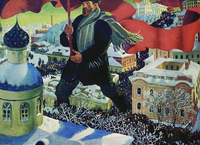 Bolshevik - Kustodiev.