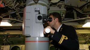 Submarino con periscopio