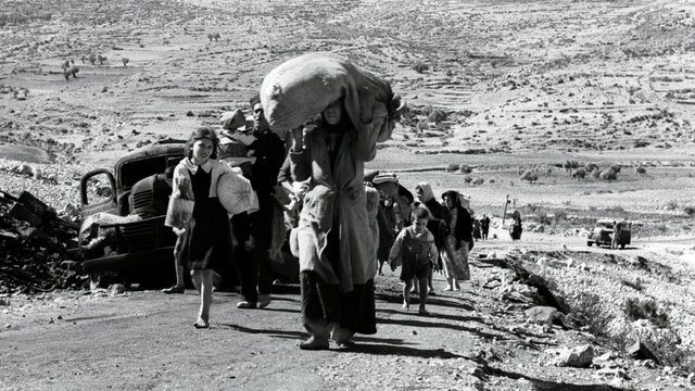 The war with whom many Palestinians were left homeless