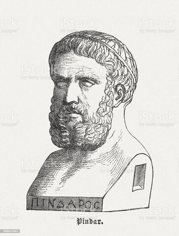 Píndaro compone sus Epinicios en honor a los juegos Olímpicos