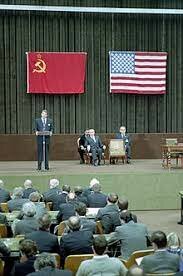 Reagan, Gorbachev hold summit in Switzerland