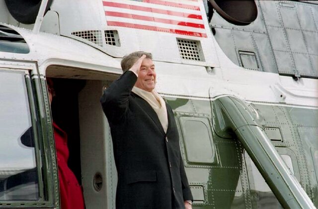 Reagan says farewell