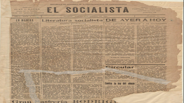 Publicación del Periódico "El Socialista"