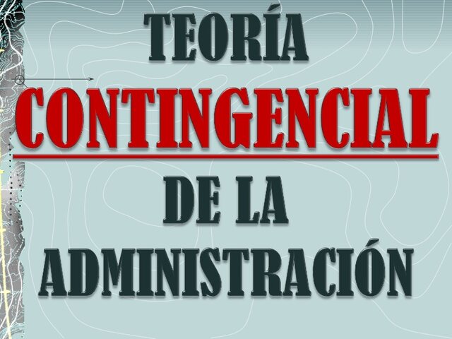 Teoría de la contingencia (Estados Unidos)