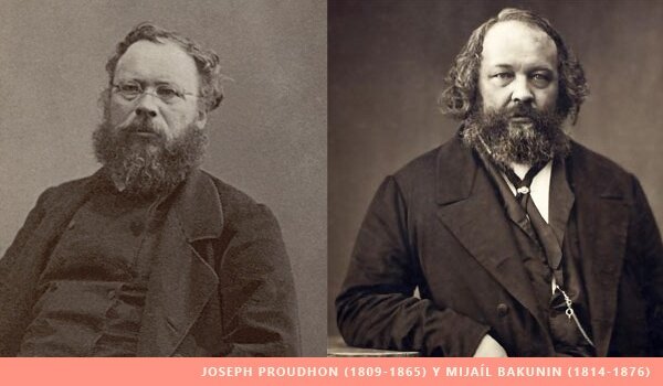 Los anarquistas  Proudhon  y M. Bakunin