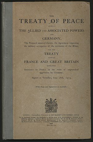 1919 - Treaty of Versailles