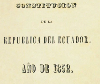 Democracia en el Ecuador en 1852