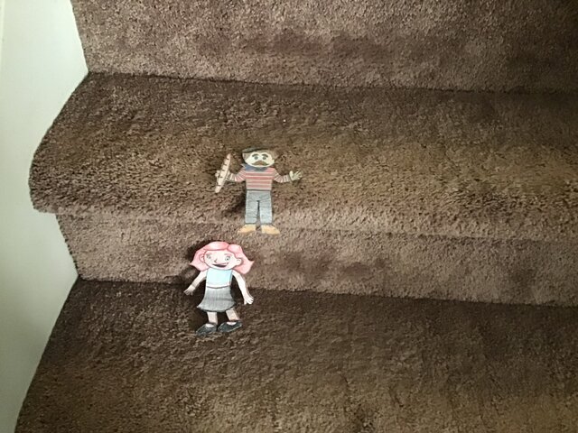 Monte les escaliers!