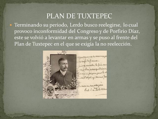 Porfirio Diaz proclama el plan de Tuxtepec