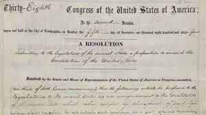 Congress passes the 13th Amendment