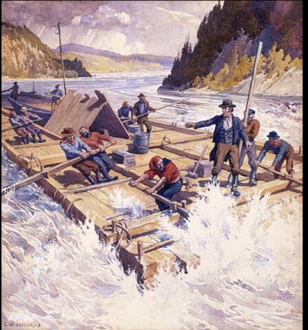 Le paysage économique se redessine #2: L'essor du commerce du bois au Bas-Canada