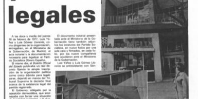 Legalización del PSOE.