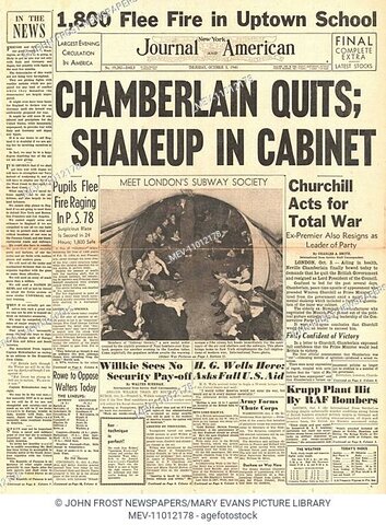 Anexión de Albania a Italia y dimisión de Chamberlain en Reino Unido