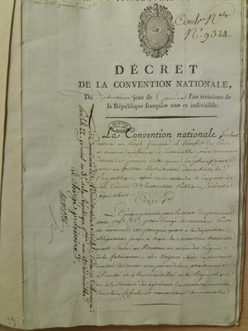 Adoption du système métrique décimal