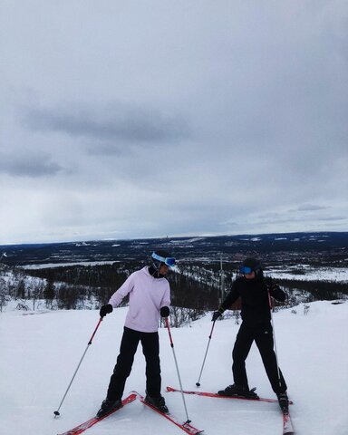 Åkte slalom för första gången