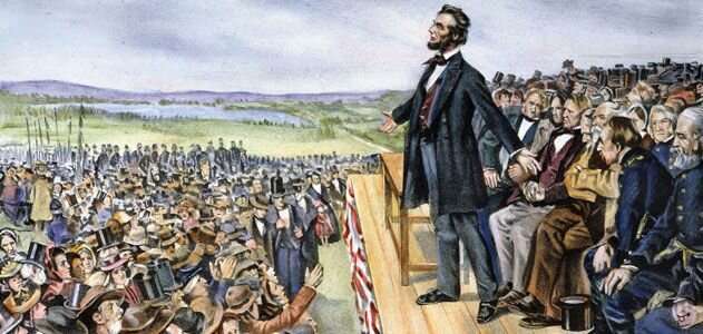 Lincoln gives his Gettysburg Address