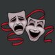 Comedy and tragedy theater masks