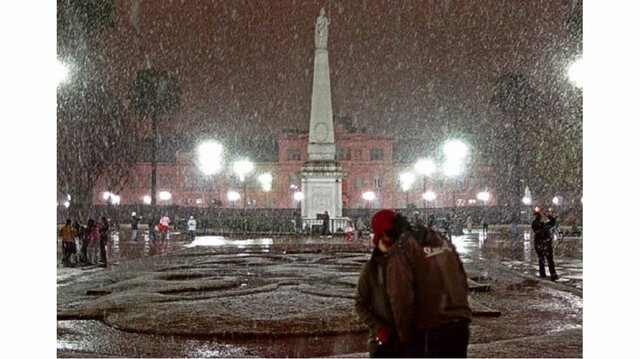 cayó nieve en Buenos Aires