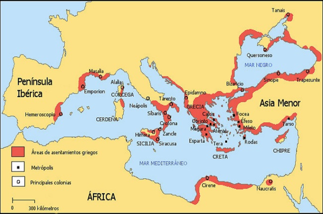 Inicio de la colonización griega del Mediterráneo