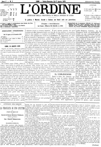 Collaborazione con "L'Ordine" di Como