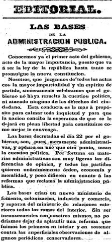 Bases para la Administración de la República