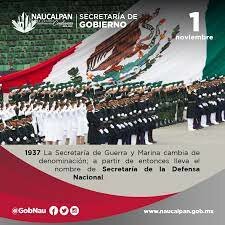 SEDENA antes Secretaría de Guerra y Marina.