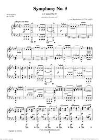 Composes 5th Symphony