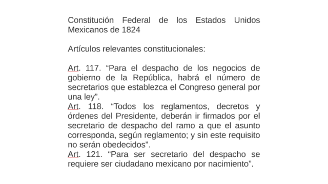 Ley para los negocios del gobierno.