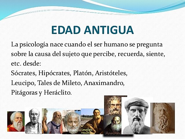 Edad Antigua: inicio de la historia de la Psicología